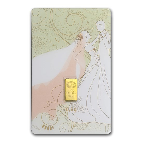 1/2 gram Gold Bar - Istanbul Gold Refinery (Wedding Assay) 1/2 gram Gold Bar - Istanbul Gold Refinery (Wedding Assay)